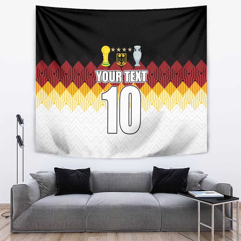 Custom Germany Football Tapestry Die Mannschaft Championship Titles World and Euro - Wonder Print Shop
