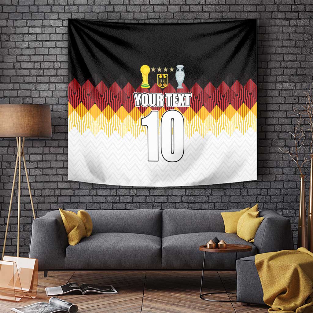 Custom Germany Football Tapestry Die Mannschaft Championship Titles World and Euro - Wonder Print Shop
