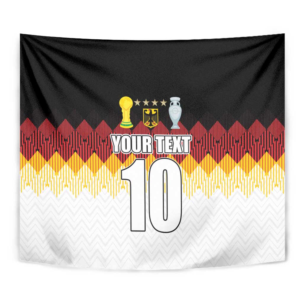 Custom Germany Football Tapestry Die Mannschaft Championship Titles World and Euro - Wonder Print Shop