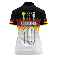 Custom Germany Football Women Polo Shirt Die Mannschaft Championship Titles World and Euro - Wonder Print Shop