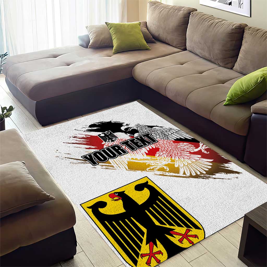 Personalised Germany Seal and Eagle Grunge Flag Area Rug - Wonder Print Shop