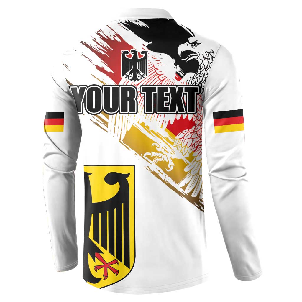 Personalised Germany Seal and Eagle Grunge Flag Button Sweatshirt - Wonder Print Shop