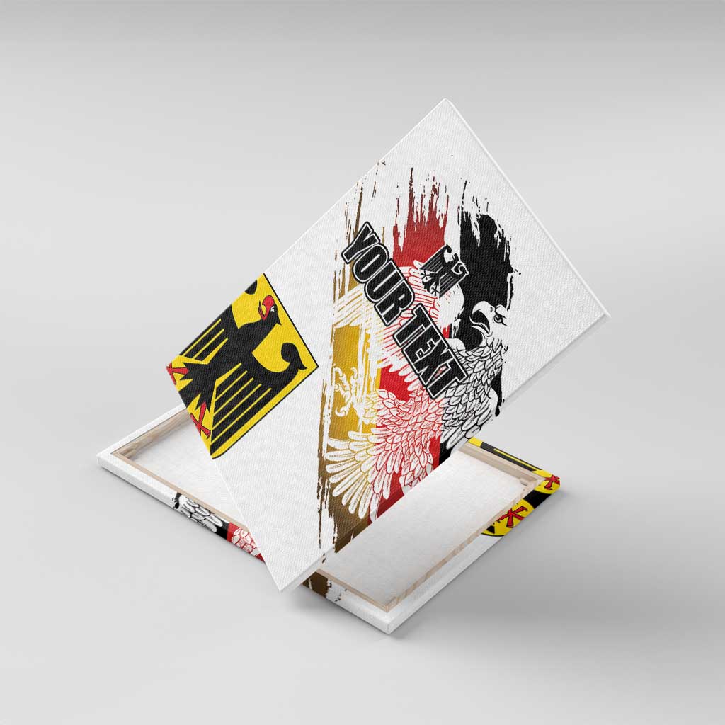 Personalised Germany Seal and Eagle Grunge Flag Canvas Wall Art - Wonder Print Shop