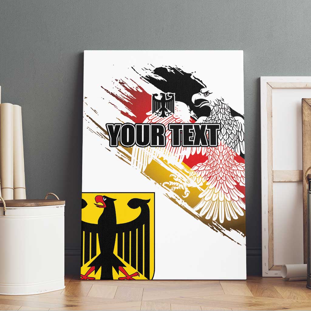 Personalised Germany Seal and Eagle Grunge Flag Canvas Wall Art - Wonder Print Shop