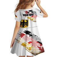 Personalised Germany Seal and Eagle Grunge Flag Family Matching Off Shoulder Maxi Dress and Hawaiian Shirt - Wonder Print Shop