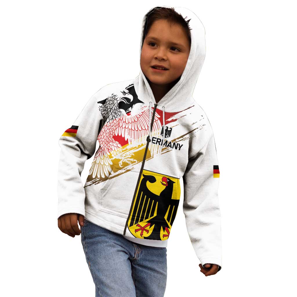 Personalised Germany Seal and Eagle Grunge Flag Kid Hoodie - Wonder Print Shop