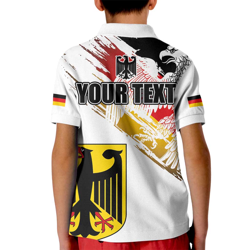 Personalised Germany Seal and Eagle Grunge Flag Kid Polo Shirt - Wonder Print Shop
