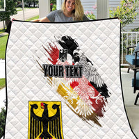 Personalised Germany Seal and Eagle Grunge Flag Quilt - Wonder Print Shop