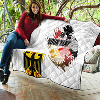 Personalised Germany Seal and Eagle Grunge Flag Quilt - Wonder Print Shop