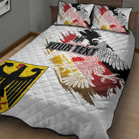 Personalised Germany Seal and Eagle Grunge Flag Quilt Bed Set - Wonder Print Shop