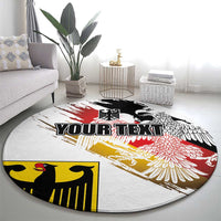 Personalised Germany Seal and Eagle Grunge Flag Round Carpet