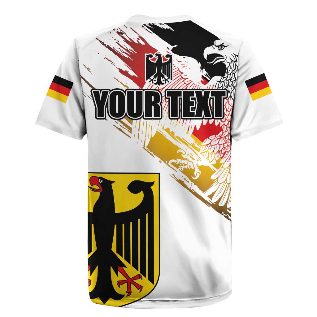 Personalised Germany Seal and Eagle Grunge Flag Rugby Jersey - Wonder Print Shop