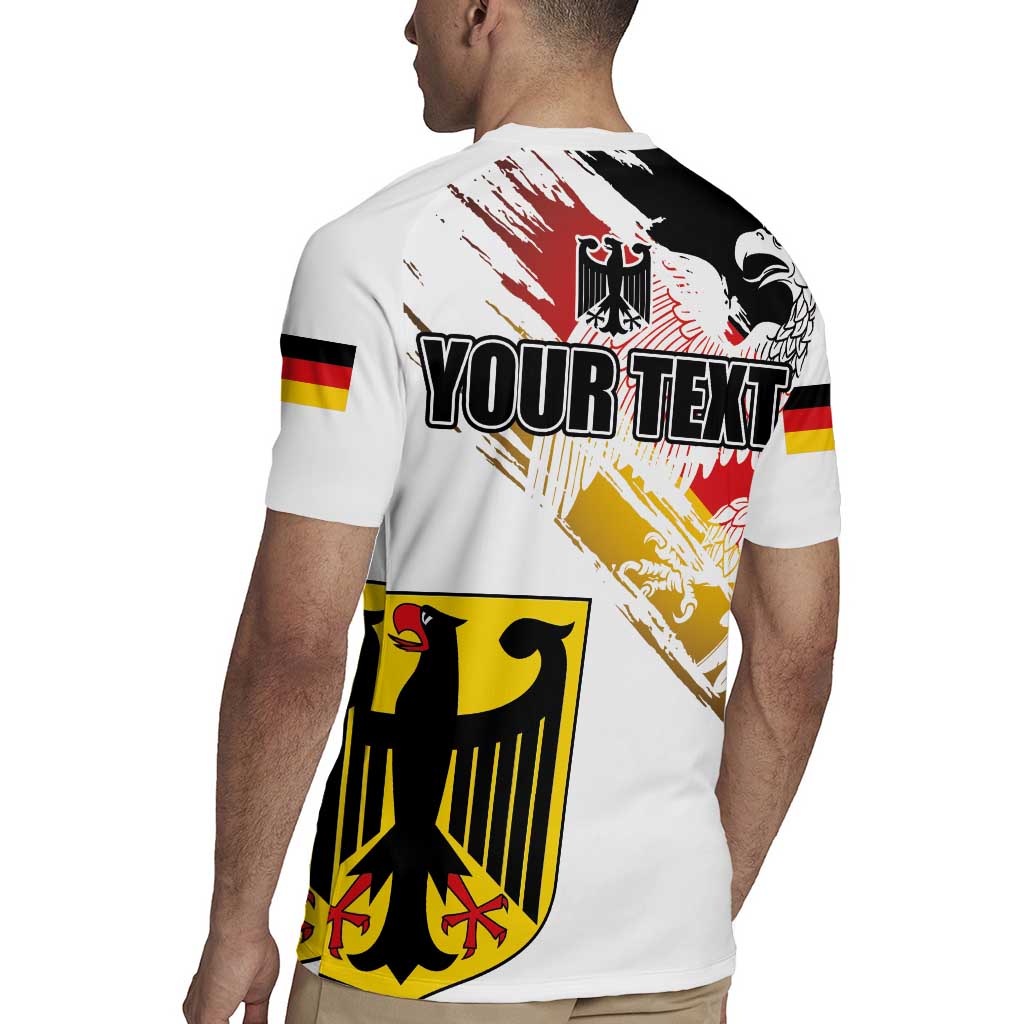 Personalised Germany Seal and Eagle Grunge Flag Rugby Jersey - Wonder Print Shop