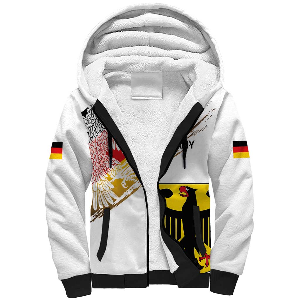 Personalised Germany Seal and Eagle Grunge Flag Sherpa Hoodie - Wonder Print Shop
