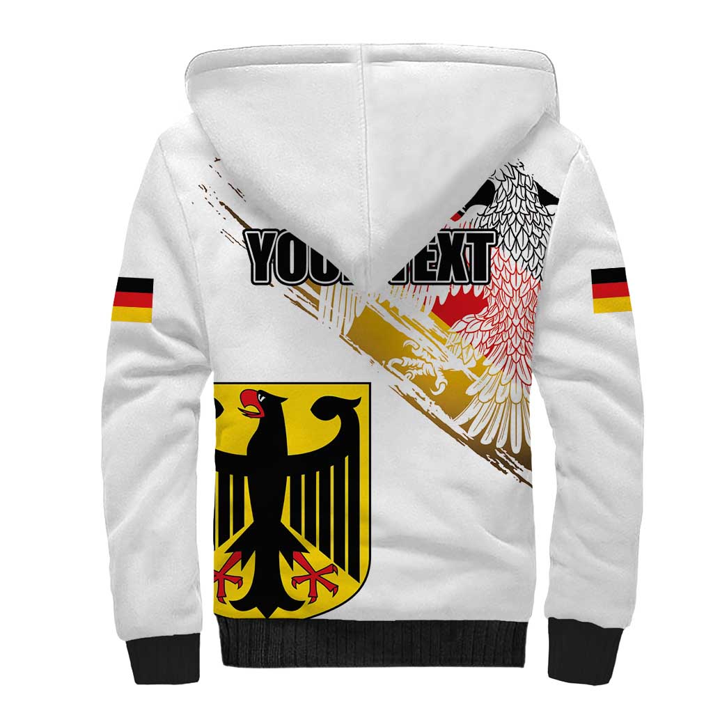 Personalised Germany Seal and Eagle Grunge Flag Sherpa Hoodie - Wonder Print Shop
