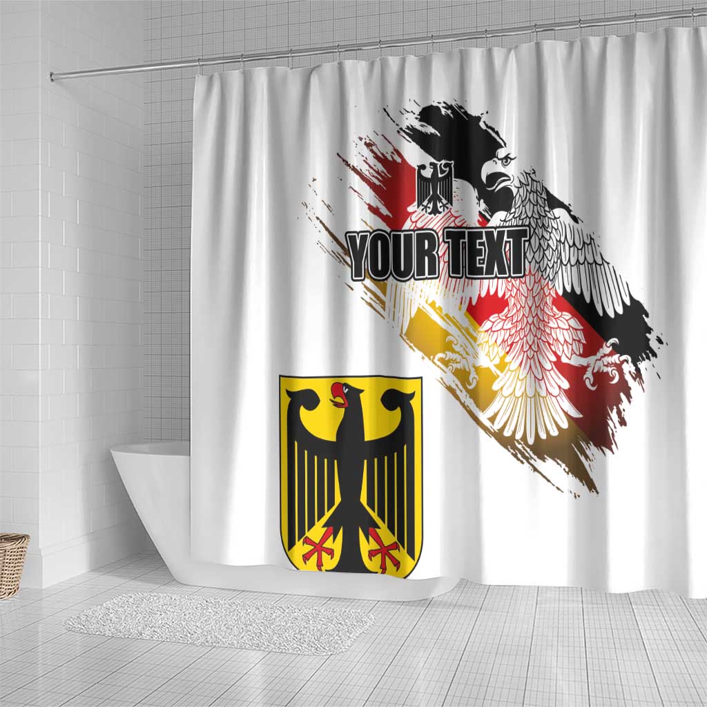 Personalised Germany Seal and Eagle Grunge Flag Shower Curtain