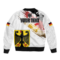 Personalised Germany Seal and Eagle Grunge Flag Sleeve Zip Bomber Jacket - Wonder Print Shop