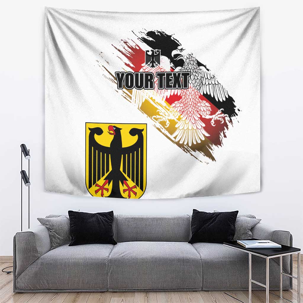Personalised Germany Seal and Eagle Grunge Flag Tapestry - Wonder Print Shop
