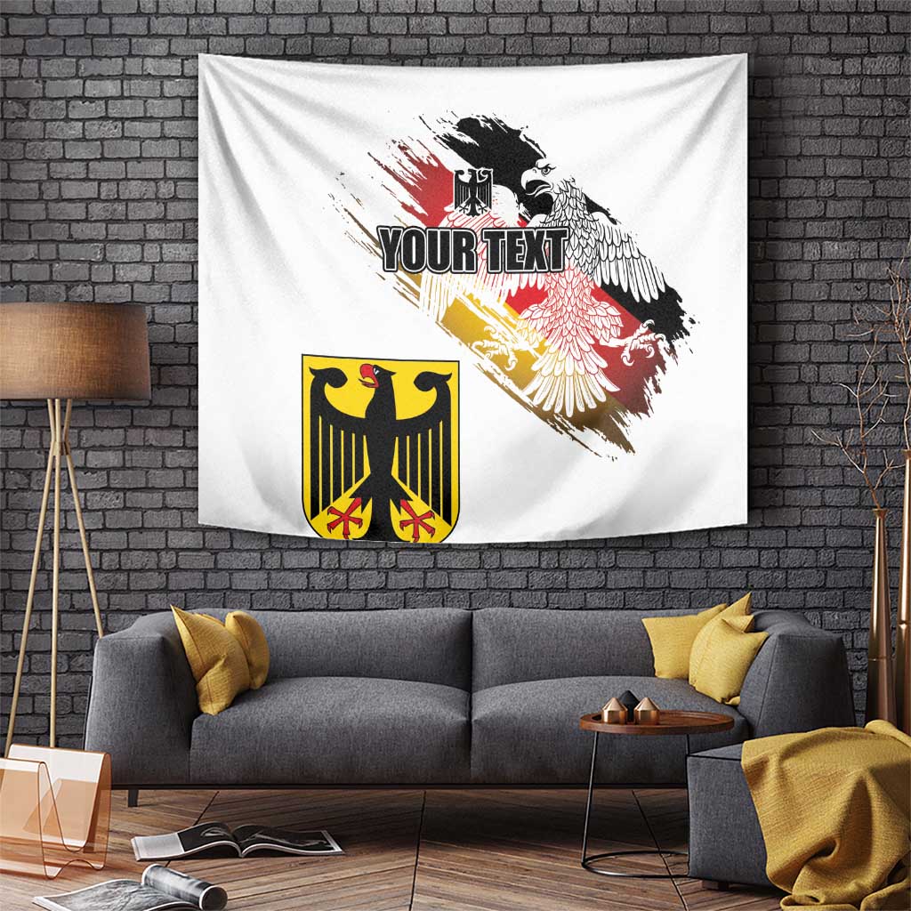 Personalised Germany Seal and Eagle Grunge Flag Tapestry - Wonder Print Shop
