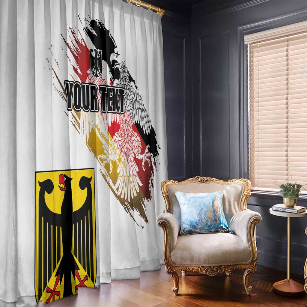 Personalised Germany Seal and Eagle Grunge Flag Window Curtain - Wonder Print Shop