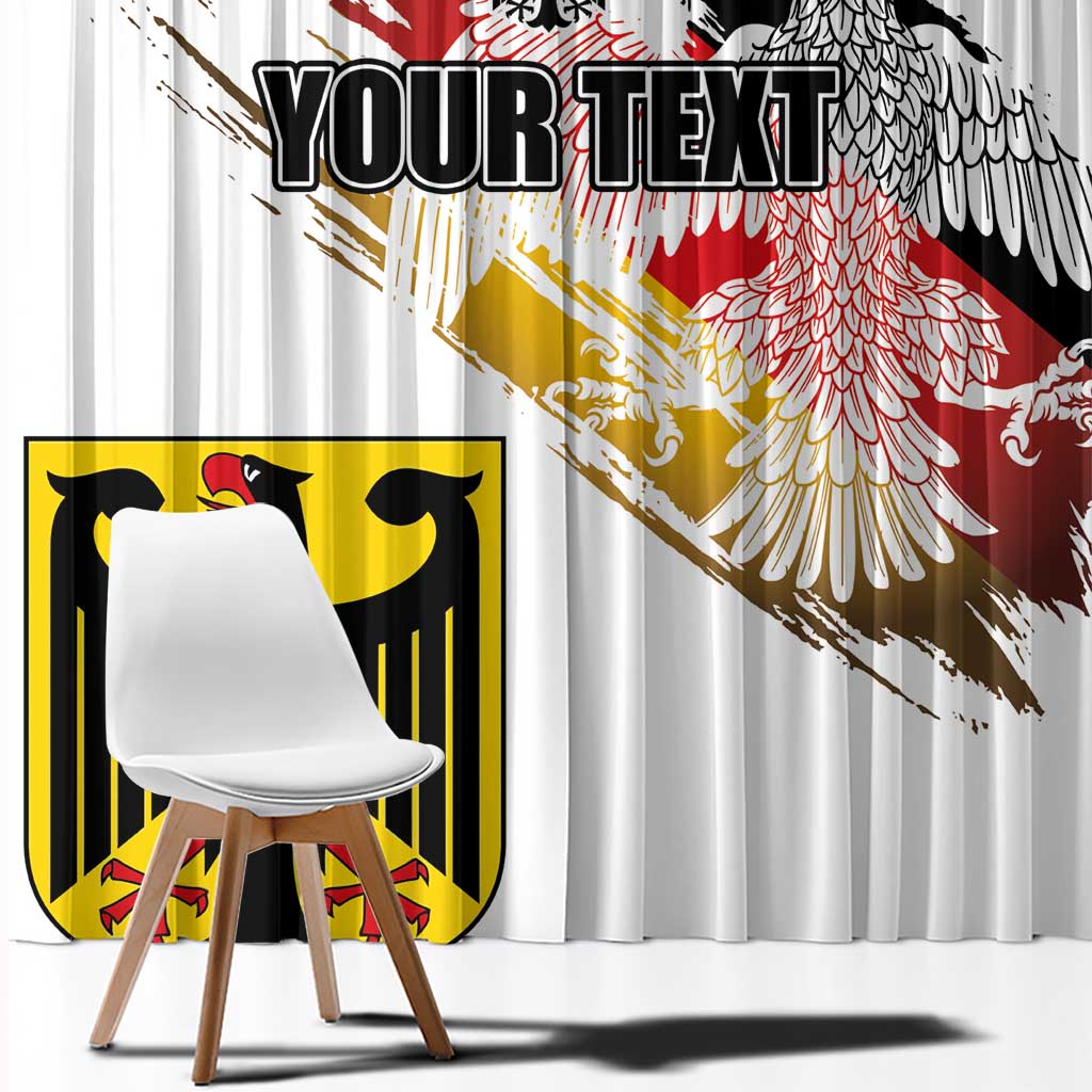 Personalised Germany Seal and Eagle Grunge Flag Window Curtain - Wonder Print Shop