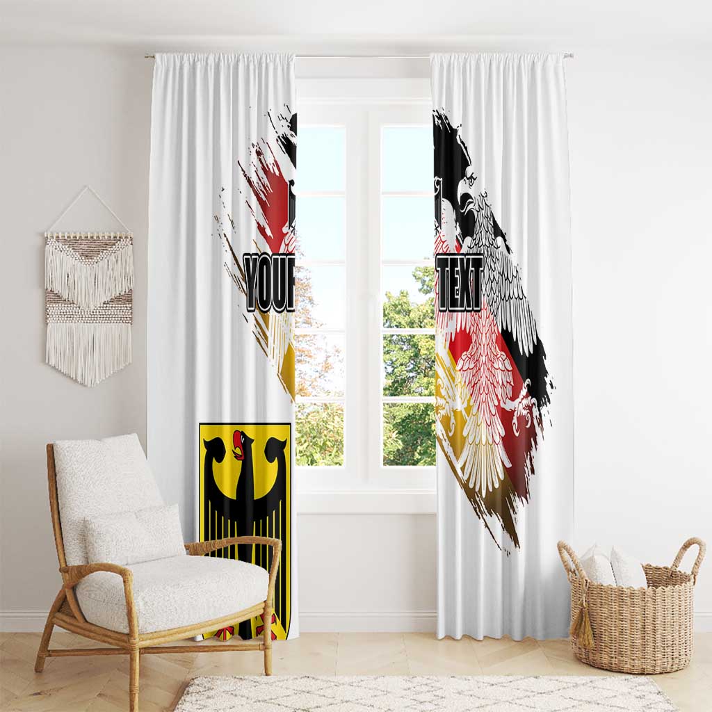 Personalised Germany Seal and Eagle Grunge Flag Window Curtain - Wonder Print Shop