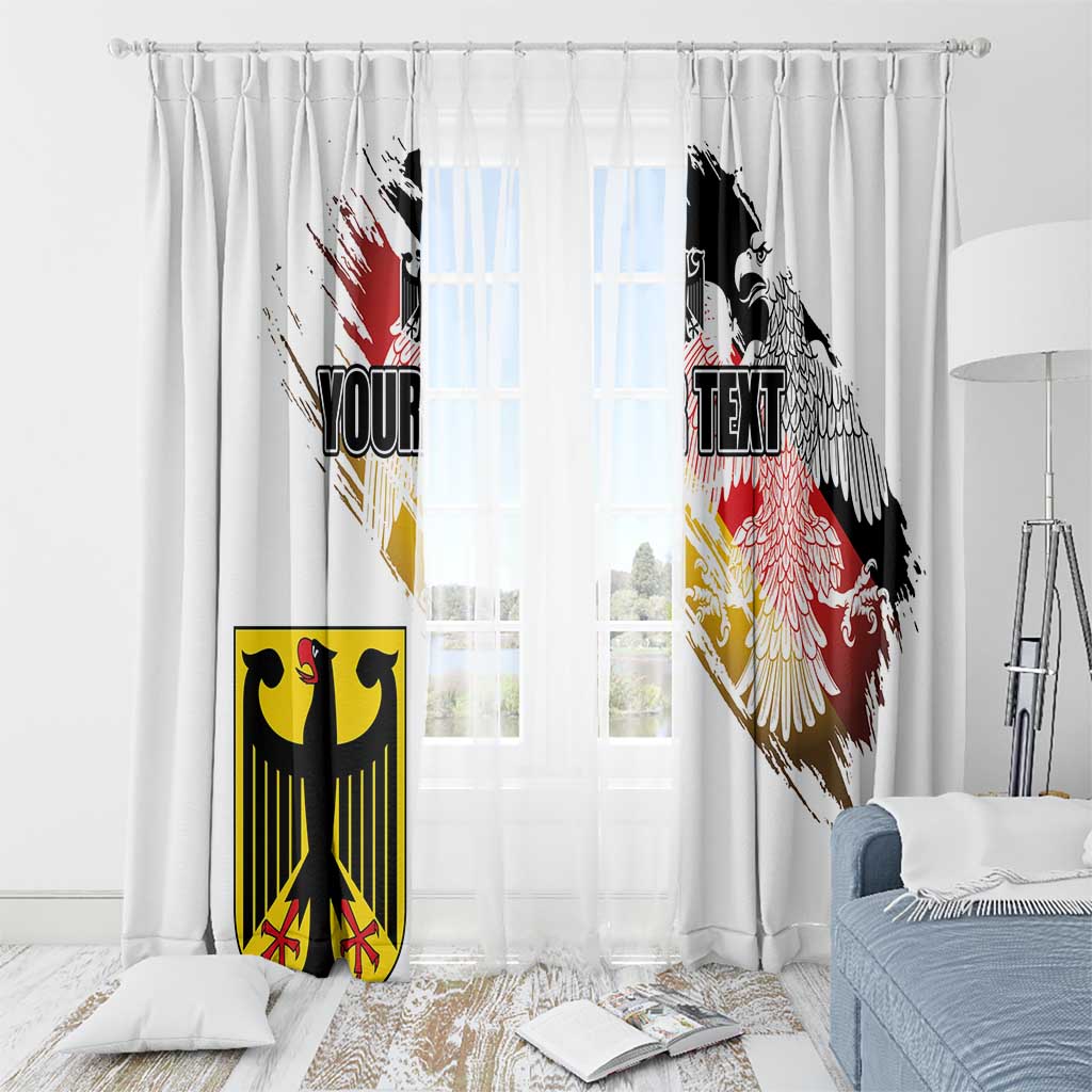 Personalised Germany Seal and Eagle Grunge Flag Window Curtain - Wonder Print Shop