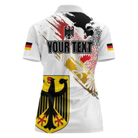 Personalised Germany Seal and Eagle Grunge Flag Women Polo Shirt - Wonder Print Shop