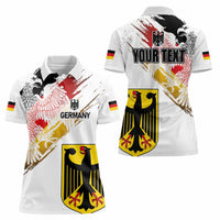 Personalised Germany Seal and Eagle Grunge Flag Women Polo Shirt - Wonder Print Shop