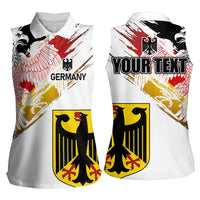 Personalised Germany Seal and Eagle Grunge Flag Women Sleeveless Polo Shirt - Wonder Print Shop