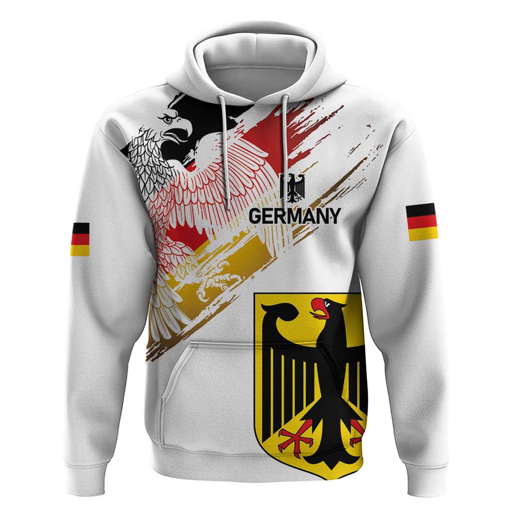 Personalised Germany Seal and Eagle Grunge Flag Zip Hoodie - Wonder Print Shop