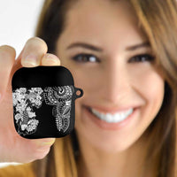 Japanese Irezumi and Hawaiian Polynesian Art Tattoo AirPods Case Black Color - Wonder Print Shop