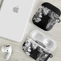 Japanese Irezumi and Hawaiian Polynesian Art Tattoo AirPods Case Black Color - Wonder Print Shop