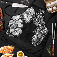 Japanese Irezumi and Hawaiian Polynesian Art Tattoo Apron Black Color - Wonder Print Shop