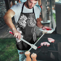 Japanese Irezumi and Hawaiian Polynesian Art Tattoo Apron Black Color - Wonder Print Shop
