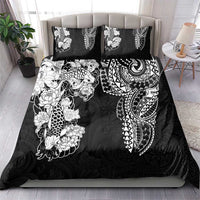Japanese Irezumi and Hawaiian Polynesian Art Tattoo Bedding Set Black Color - Wonder Print Shop