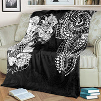 Japanese Irezumi and Hawaiian Polynesian Art Tattoo Blanket Black Color - Wonder Print Shop