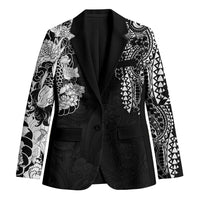 Japanese Irezumi and Hawaiian Polynesian Art Tattoo Blazer Black Color - Wonder Print Shop