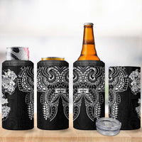 Japanese Irezumi and Hawaiian Polynesian Art Tattoo 4 in 1 Can Cooler Tumbler Black Color - Wonder Print Shop