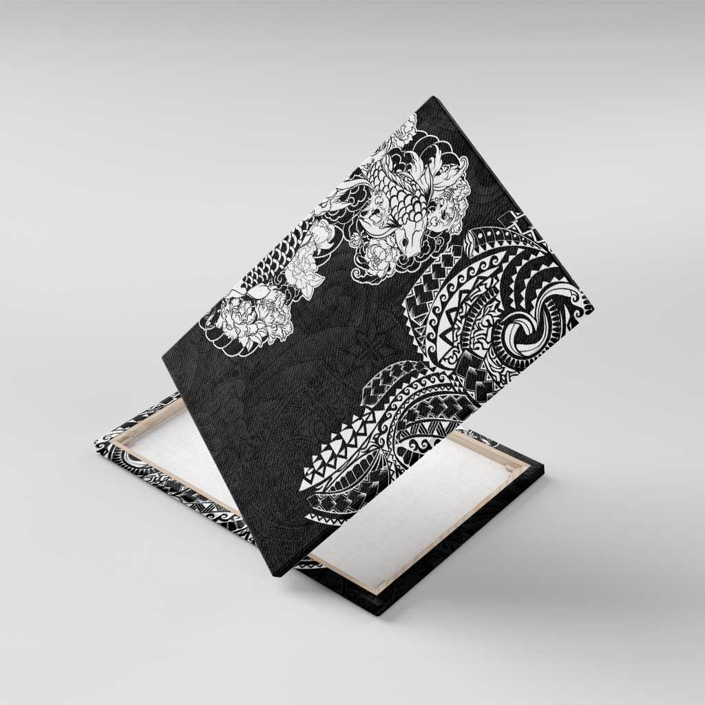 Japanese Irezumi and Hawaiian Polynesian Art Tattoo Canvas Wall Art Black Color - Wonder Print Shop