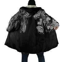 Japanese Irezumi and Hawaiian Polynesian Art Tattoo Cloak Black Color - Wonder Print Shop