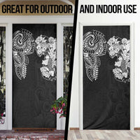 Japanese Irezumi and Hawaiian Polynesian Art Tattoo Door Cover Black Color - Wonder Print Shop
