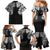 Japanese Irezumi and Hawaiian Polynesian Art Tattoo Family Matching Mermaid Dress and Hawaiian Shirt Black Color - Wonder Print Shop