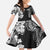 Japanese Irezumi and Hawaiian Polynesian Art Tattoo Family Matching Off The Shoulder Long Sleeve Dress and Hawaiian Shirt Black Color - Wonder Print Shop