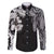 Japanese Irezumi and Hawaiian Polynesian Art Tattoo Family Matching Off The Shoulder Long Sleeve Dress and Hawaiian Shirt Black Color - Wonder Print Shop