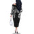 Japanese Irezumi and Hawaiian Polynesian Art Tattoo Family Matching Off The Shoulder Long Sleeve Dress and Hawaiian Shirt Black Color - Wonder Print Shop