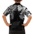 Japanese Irezumi and Hawaiian Polynesian Art Tattoo Family Matching Off Shoulder Maxi Dress and Hawaiian Shirt Black Color - Wonder Print Shop