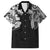 Japanese Irezumi and Hawaiian Polynesian Art Tattoo Family Matching Off Shoulder Maxi Dress and Hawaiian Shirt Black Color - Wonder Print Shop