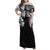Japanese Irezumi and Hawaiian Polynesian Art Tattoo Family Matching Off Shoulder Maxi Dress and Hawaiian Shirt Black Color - Wonder Print Shop