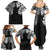 Japanese Irezumi and Hawaiian Polynesian Art Tattoo Family Matching Summer Maxi Dress and Hawaiian Shirt Black Color - Wonder Print Shop